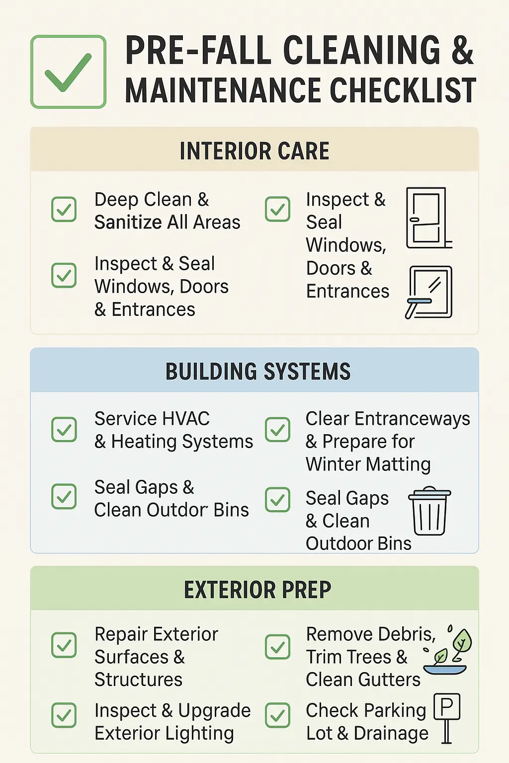 Infographic: Alianza Cleaning Checklist